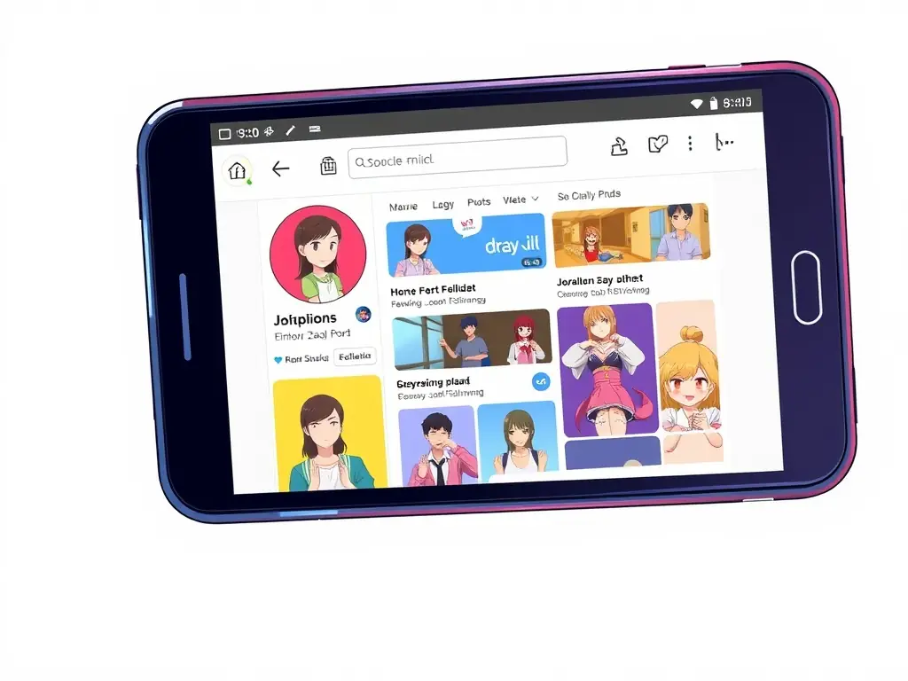 A vibrant social media feed with engaging content and active community interaction.